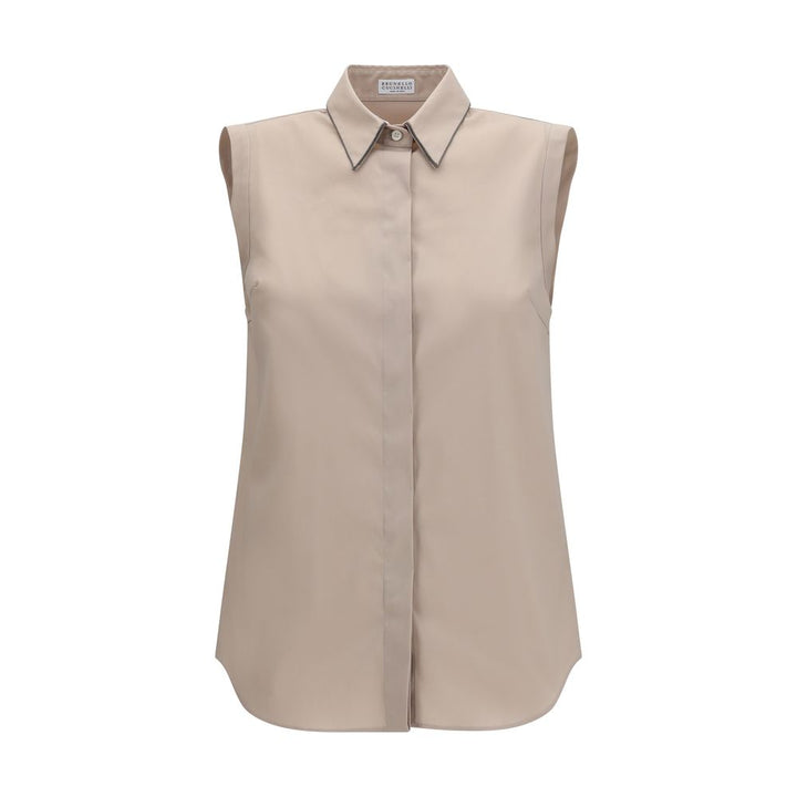 Brunello Cucinelli Beige Cotton Shirt