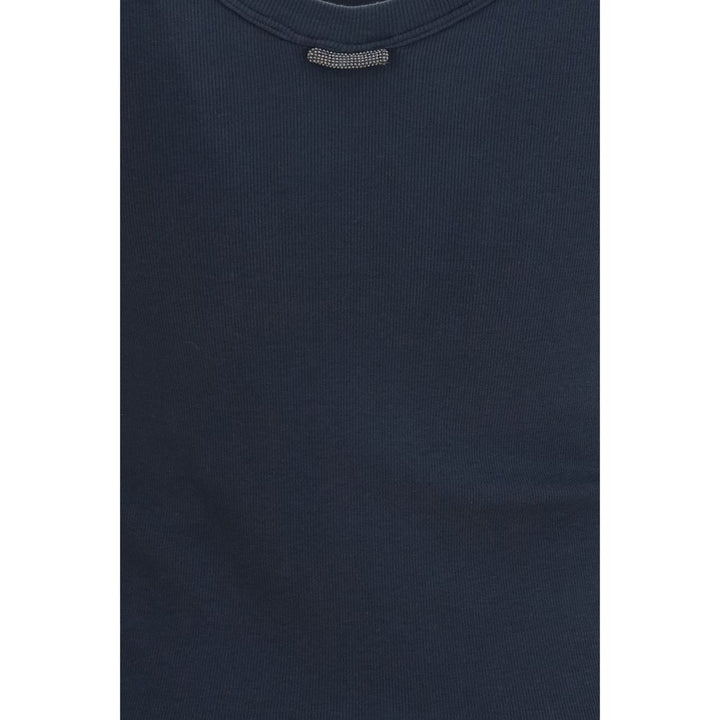 Brunello Cucinelli Blue Cotton T-Shirt