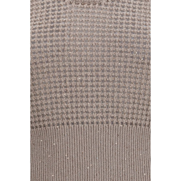 Brunello Cucinelli Beige Cotton Tank Tops
