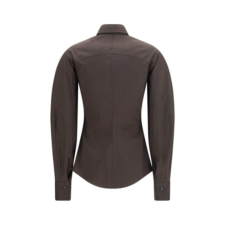 Brunello Cucinelli Brown Cotton Dress Shirt
