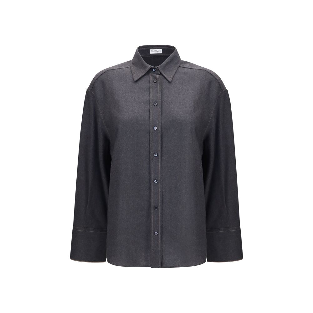 Brunello Cucinelli Gray Wool Oves Aries Dress Shirt – Visamoda Brunello Cucinelli Gray Wool Oves Aries Dress Shirt – Visamoda