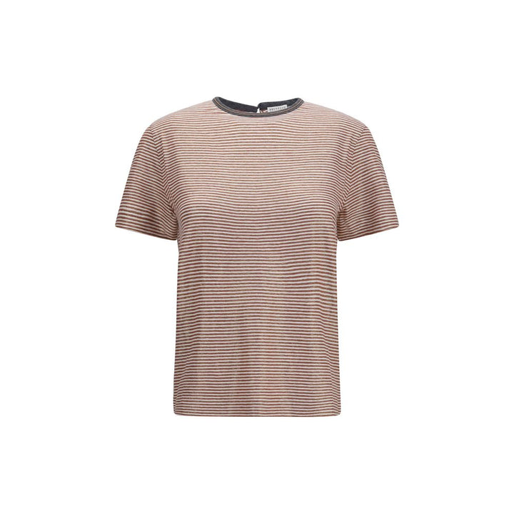 Brunello Cucinelli Orange Linen T-Shirt