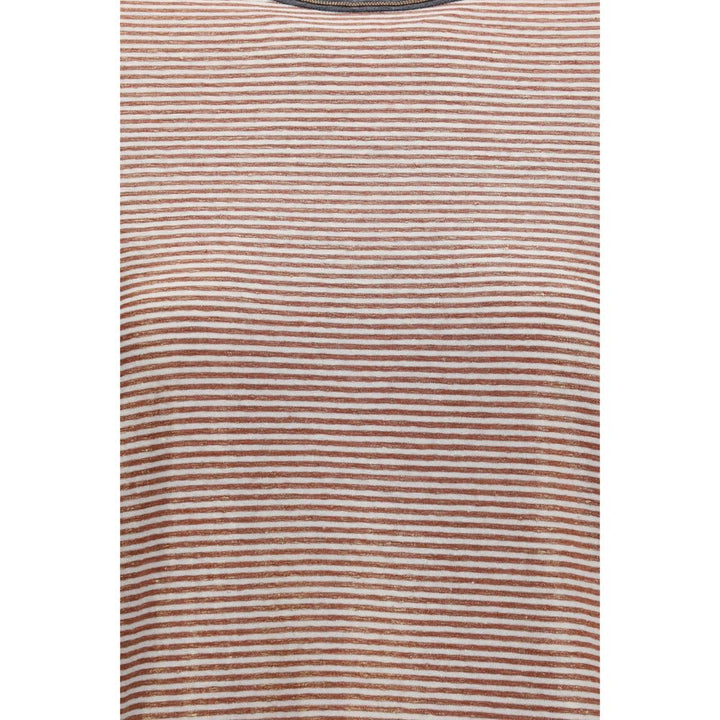 Brunello Cucinelli Orange Linen T-Shirt