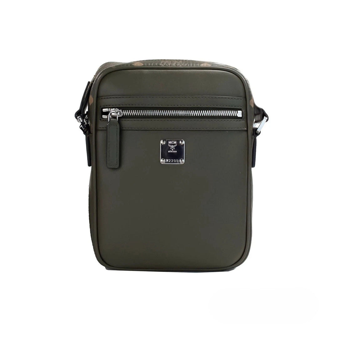 MCM Visetos Leather Camera Crossbody Bag