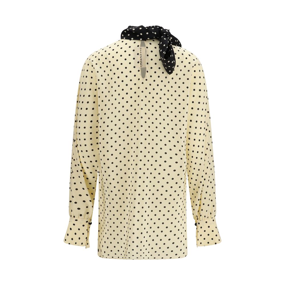 Valentino Beige Silk Blouse