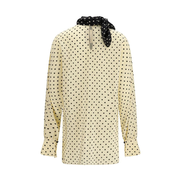 Valentino Beige Silk Blouse