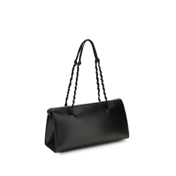 Jil Sander Black Calf Leather Bos Taurus Shoulder Bag