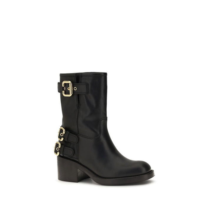 Chloé Black Calf Leather Bos Taurus Ankle Boots