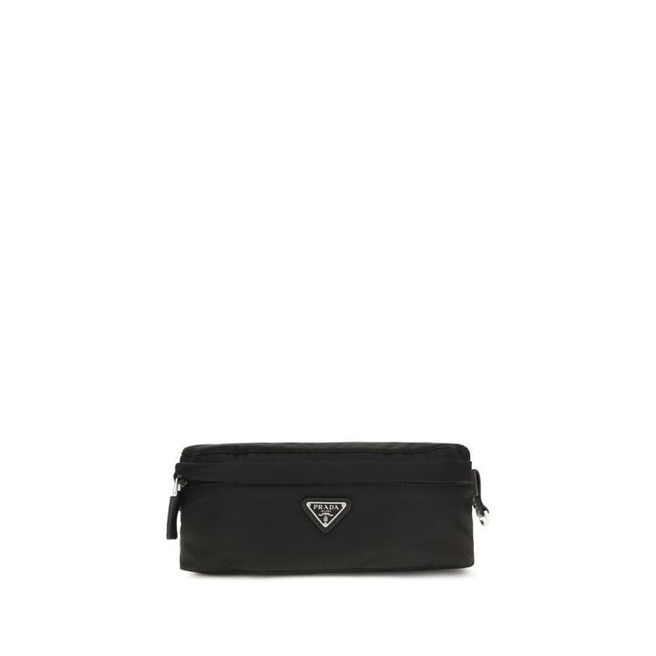 Prada Black Recycled Polyamide Clutch Bag