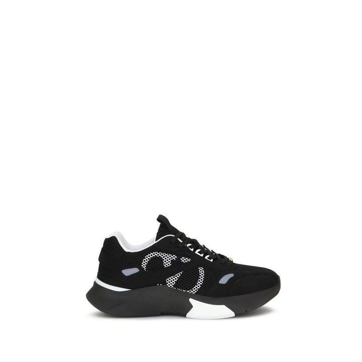 Valentino Garavani Black Polyester Athletic Sneakers