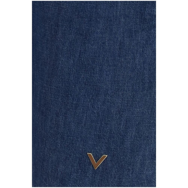 Valentino Blue Cotton Casual Dress