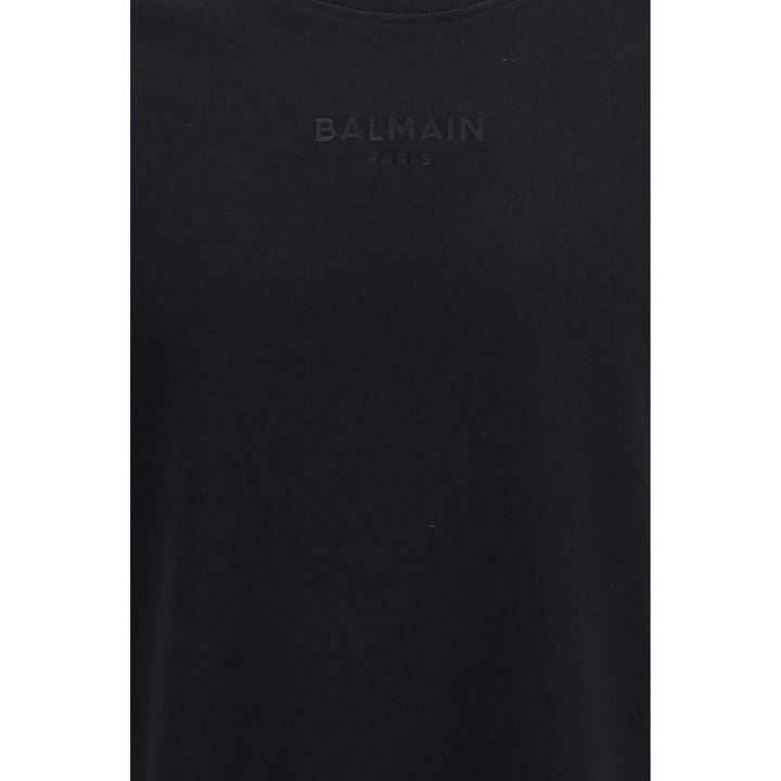 Balmain Black Cotton T-Shirt