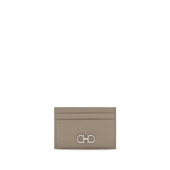 Ferragamo Beige Calf Leather Bos Taurus Wallet