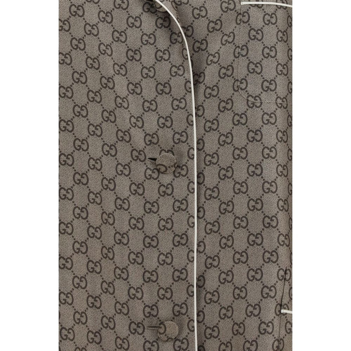 Gucci Beige Silk Dress Shirt