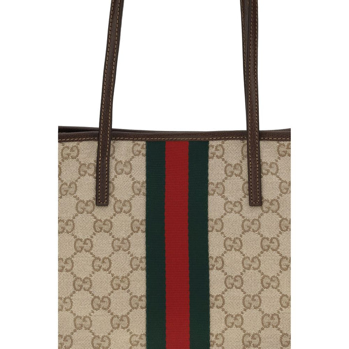 Gucci Beige Cotton Shoulder Bag