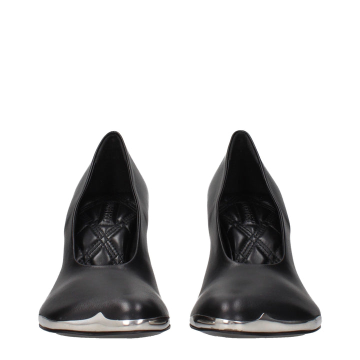 Burberry Black Leather High Heel Pumps