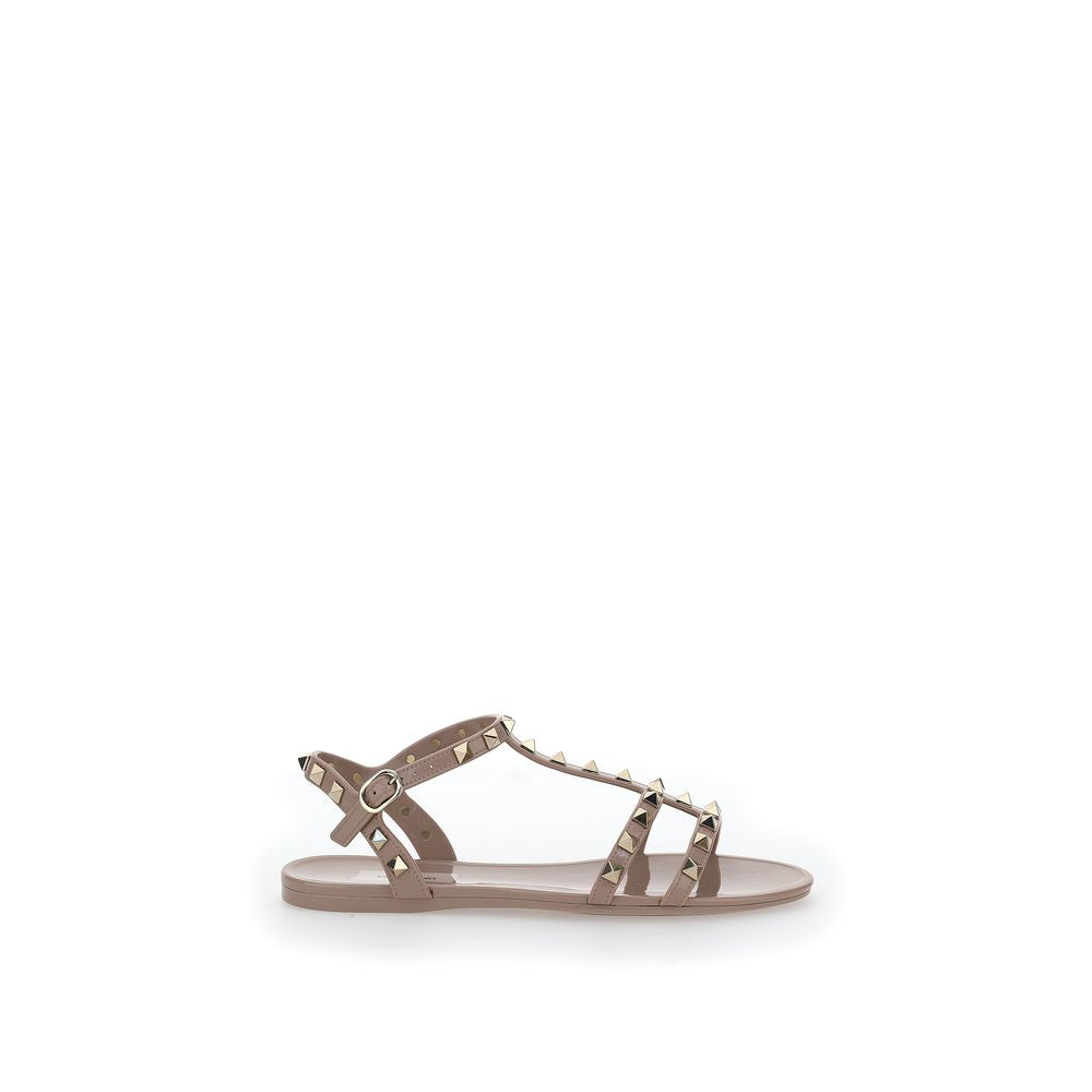 Valentino Garavani Pink Pvc Flat Sandals