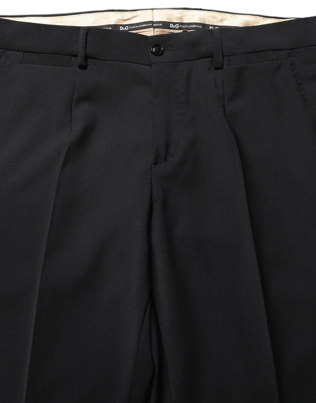 Dolce & Gabbana Black Wool Slim Fit Formal 2 Piece Men Suit