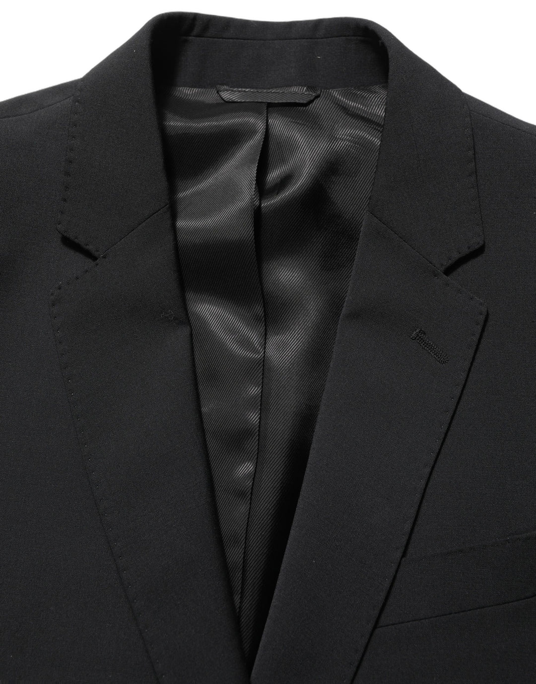 Dolce & Gabbana Black Wool Slim Fit Formal 2 Piece Men Suit