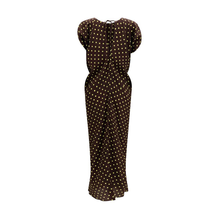 Marni Brown Silk Casual Dress
