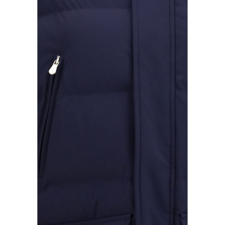Brunello Cucinelli Blue Goose Down Full-Length Jacket