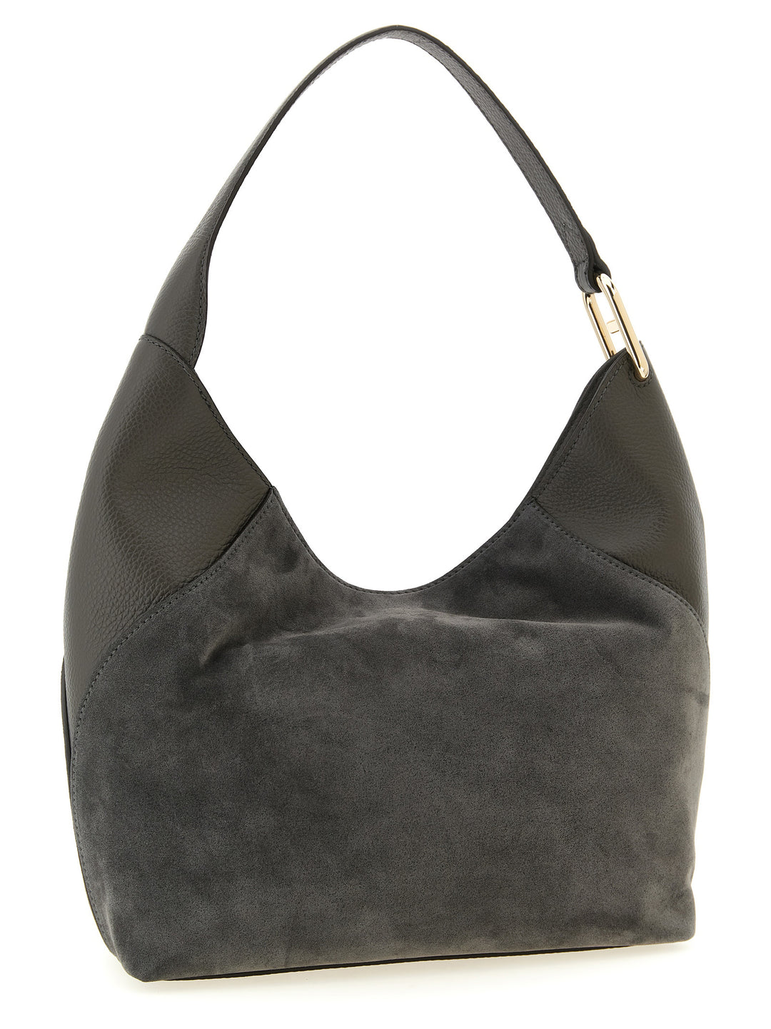 Furla Gray Calfskin Shoulder Bag