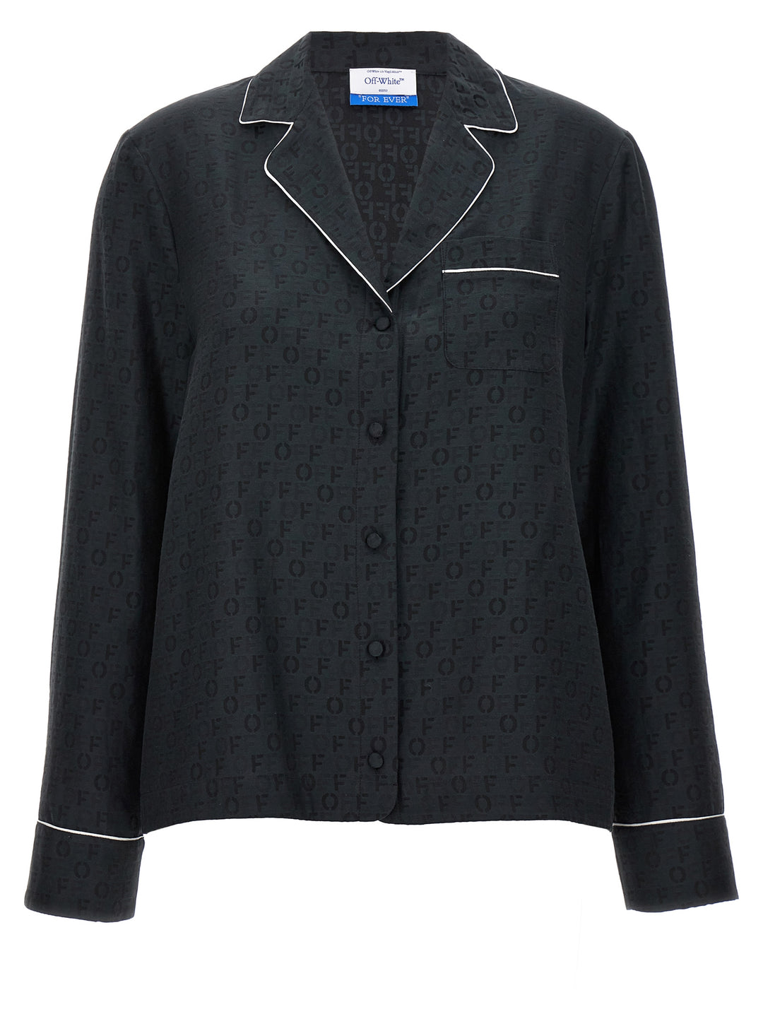 Off-White Black Silk Blouse