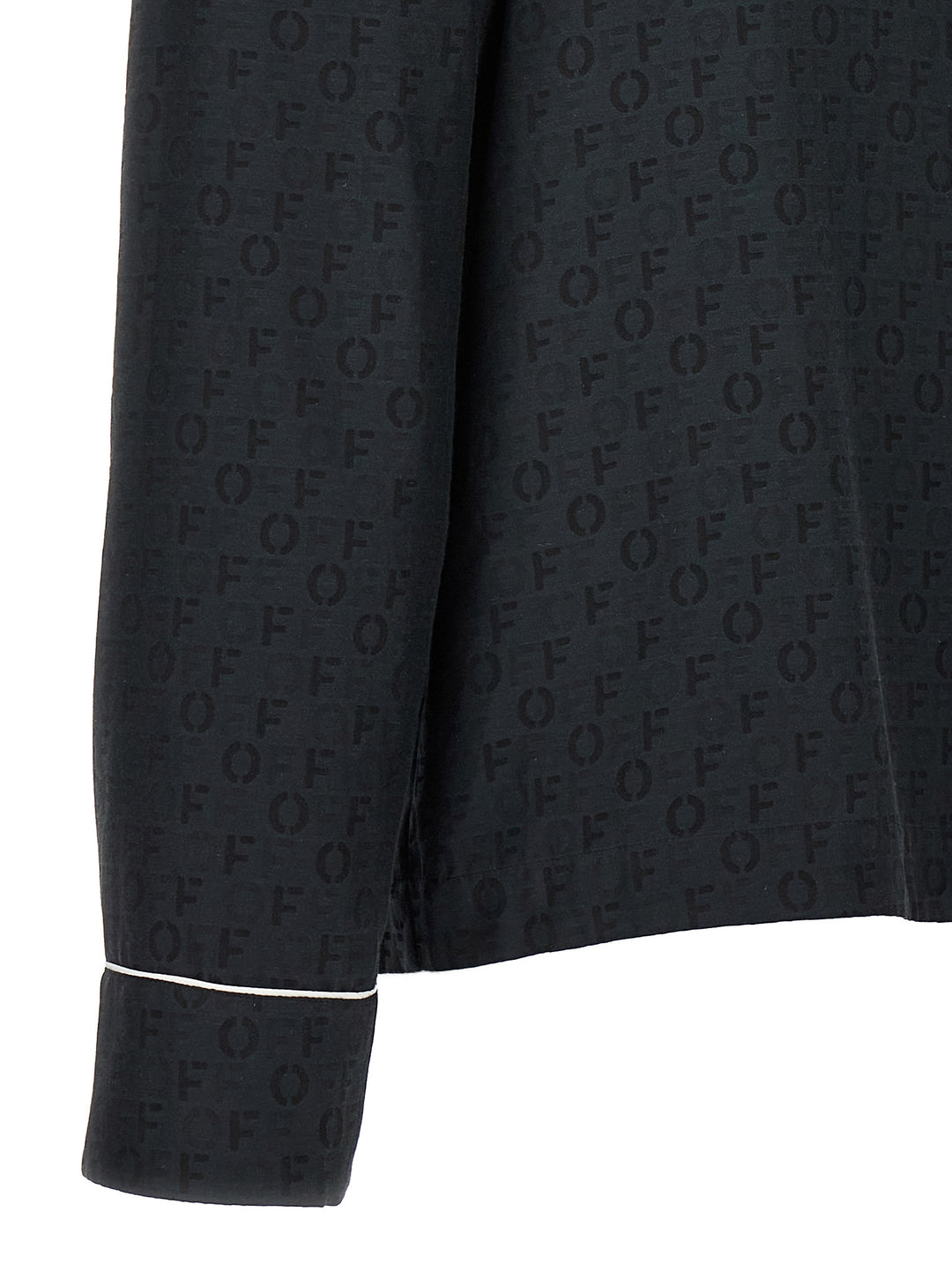 Off-White Black Silk Blouse