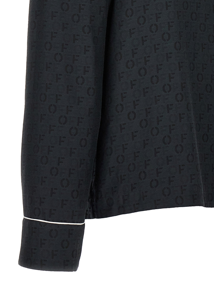 Off-White Black Silk Blouse