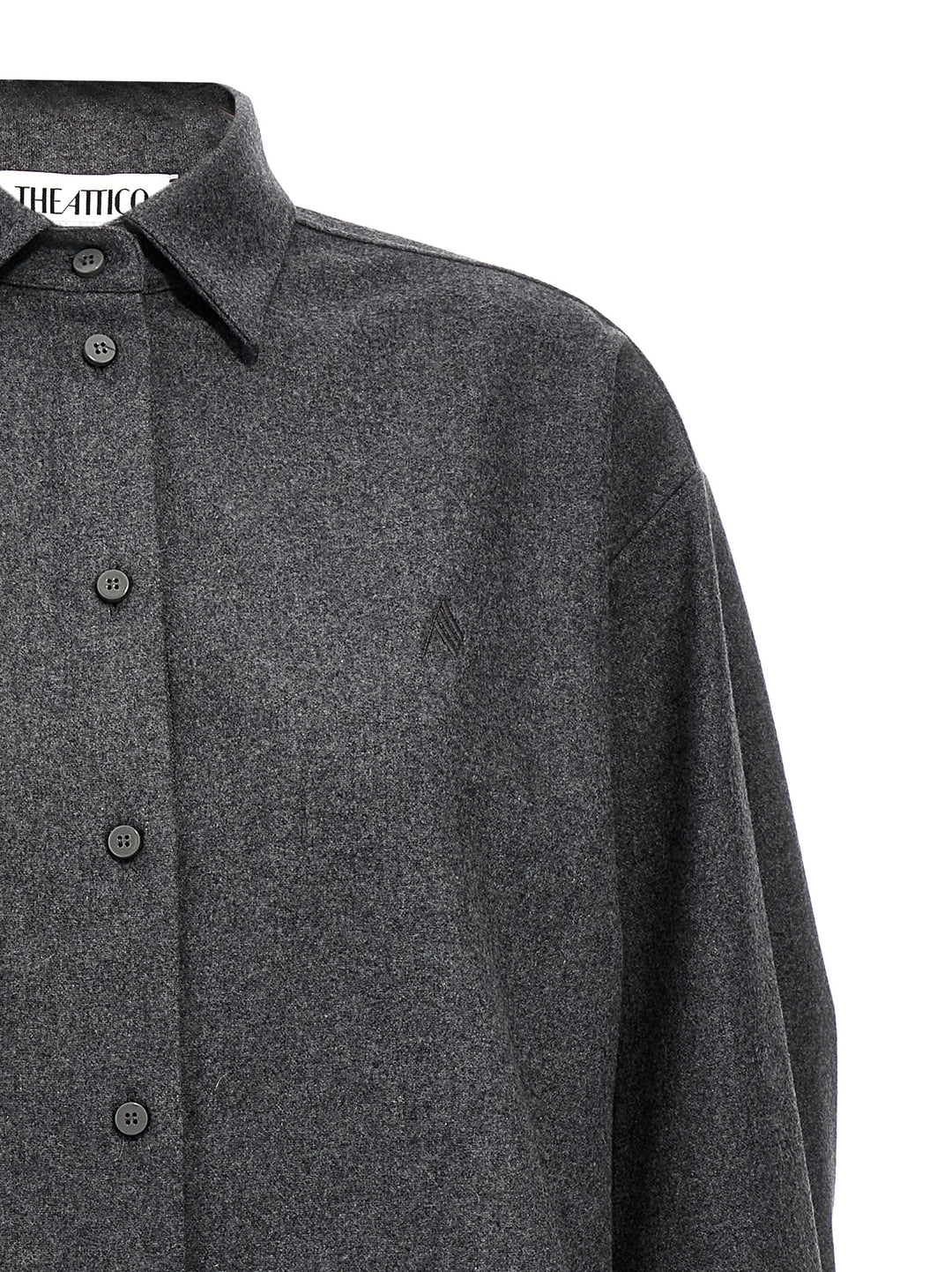 The Attico Gray Wool Blouse
