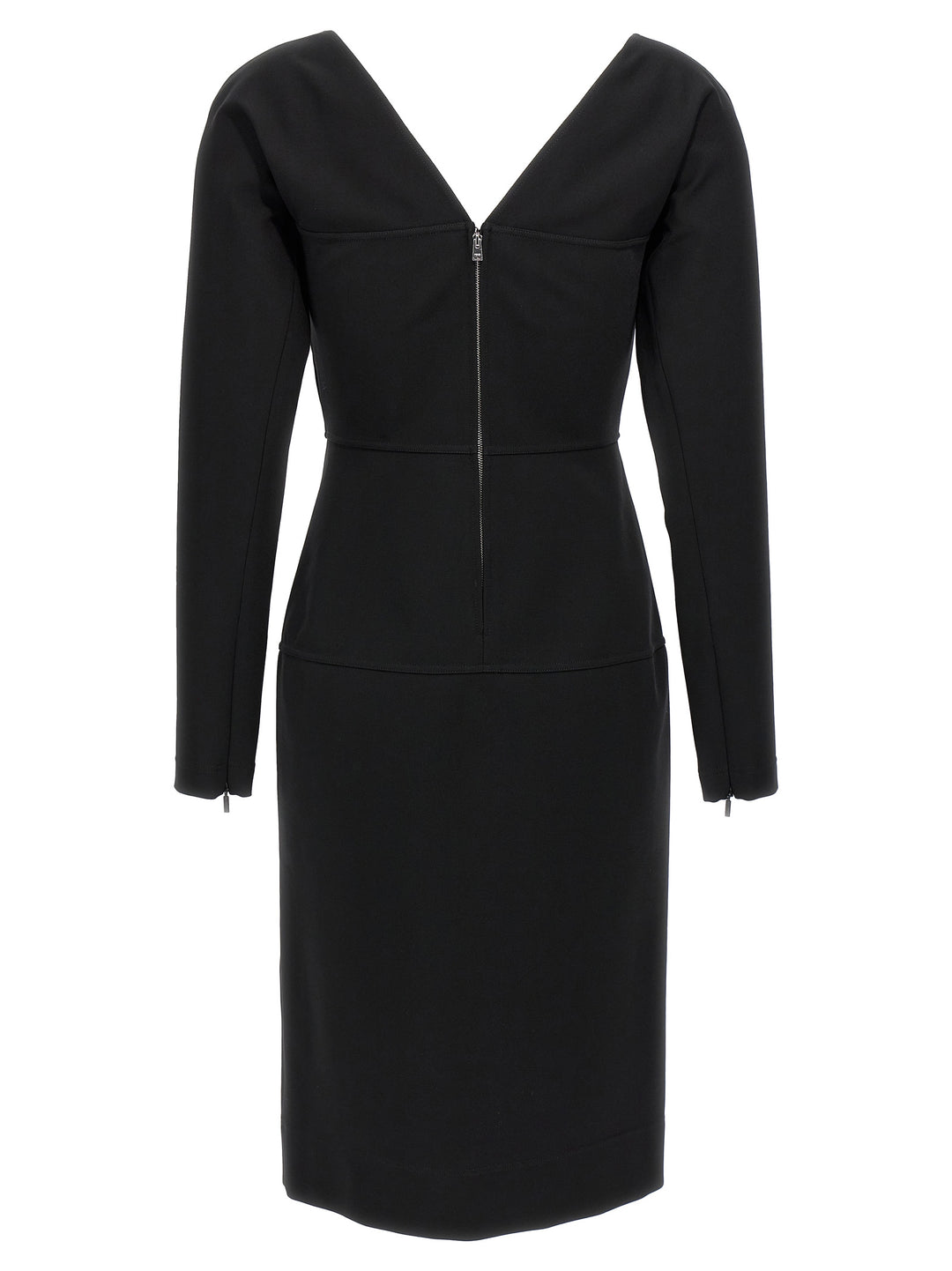 Fendi Black Viscose Midi Dress