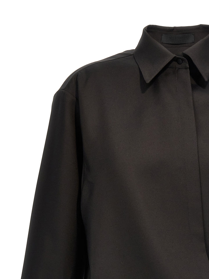 Valentino Garavani Black Wool Blouse