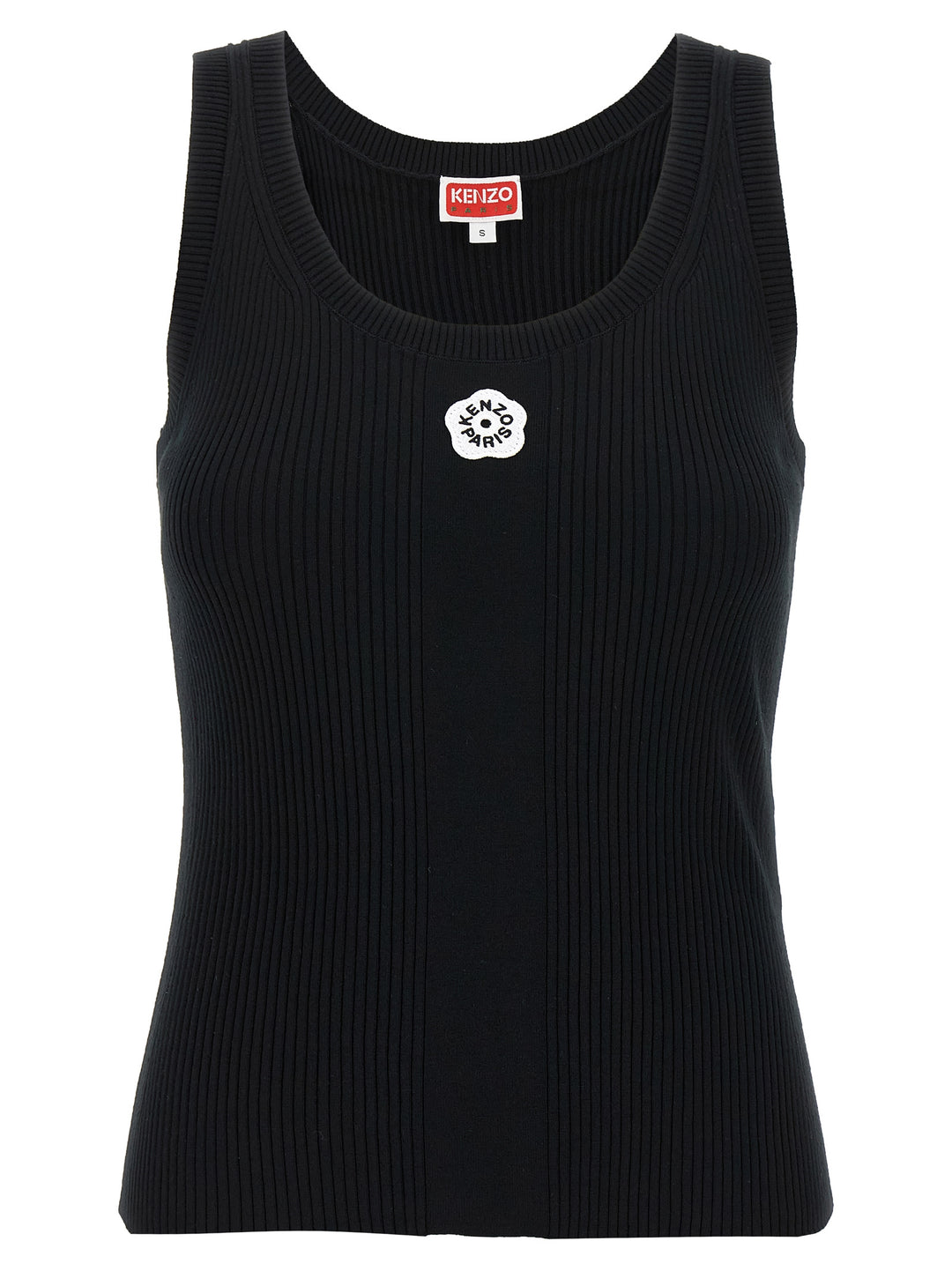 Kenzo Black Viscose Sleeveles T-Shirt