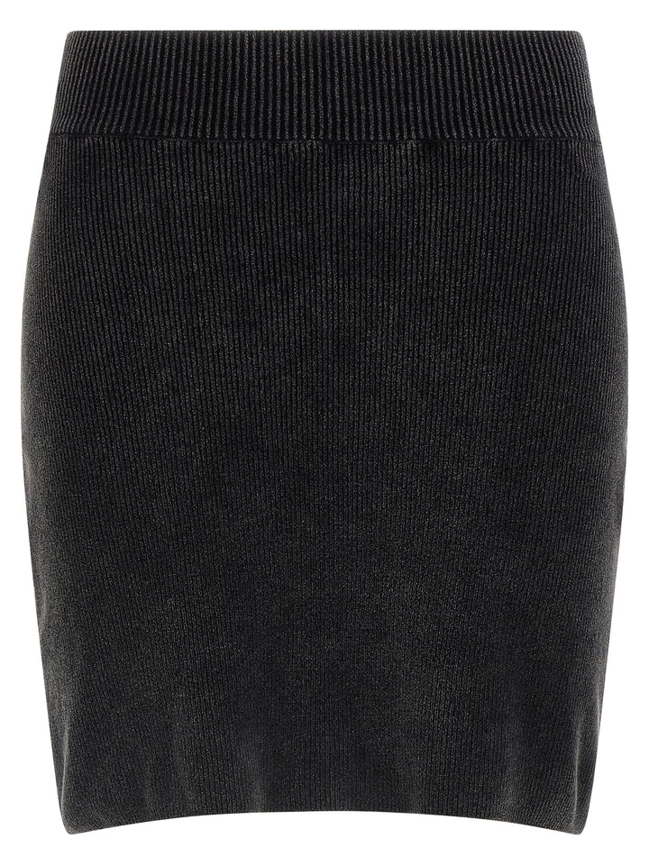 Alexander Wang Black Cotton Long Skirt