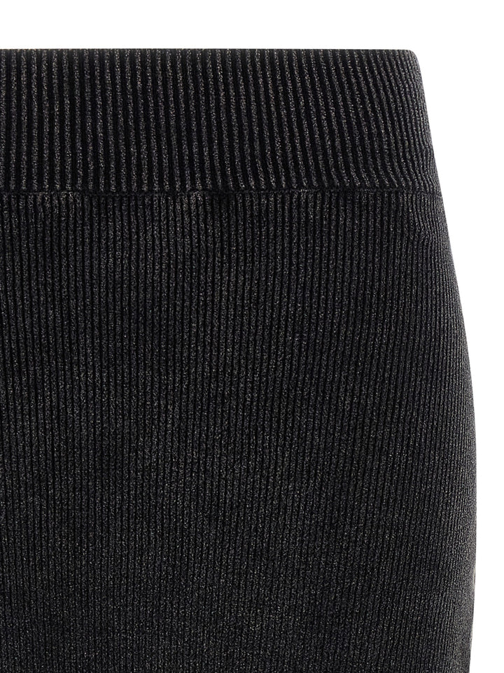 Alexander Wang Black Cotton Long Skirt