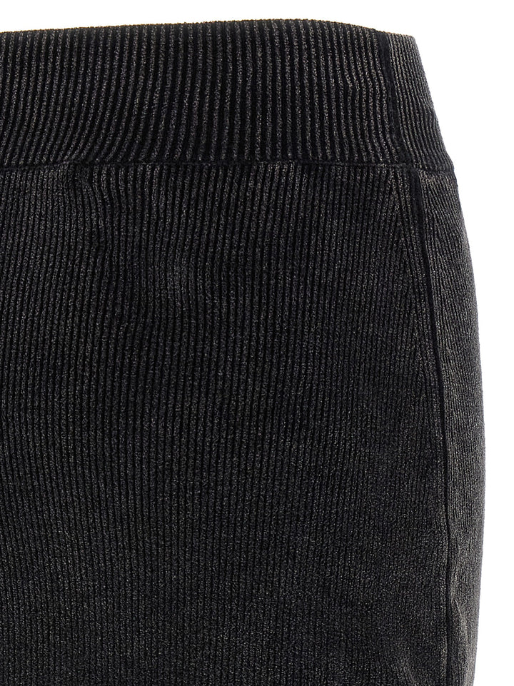 Alexander Wang Black Cotton Long Skirt