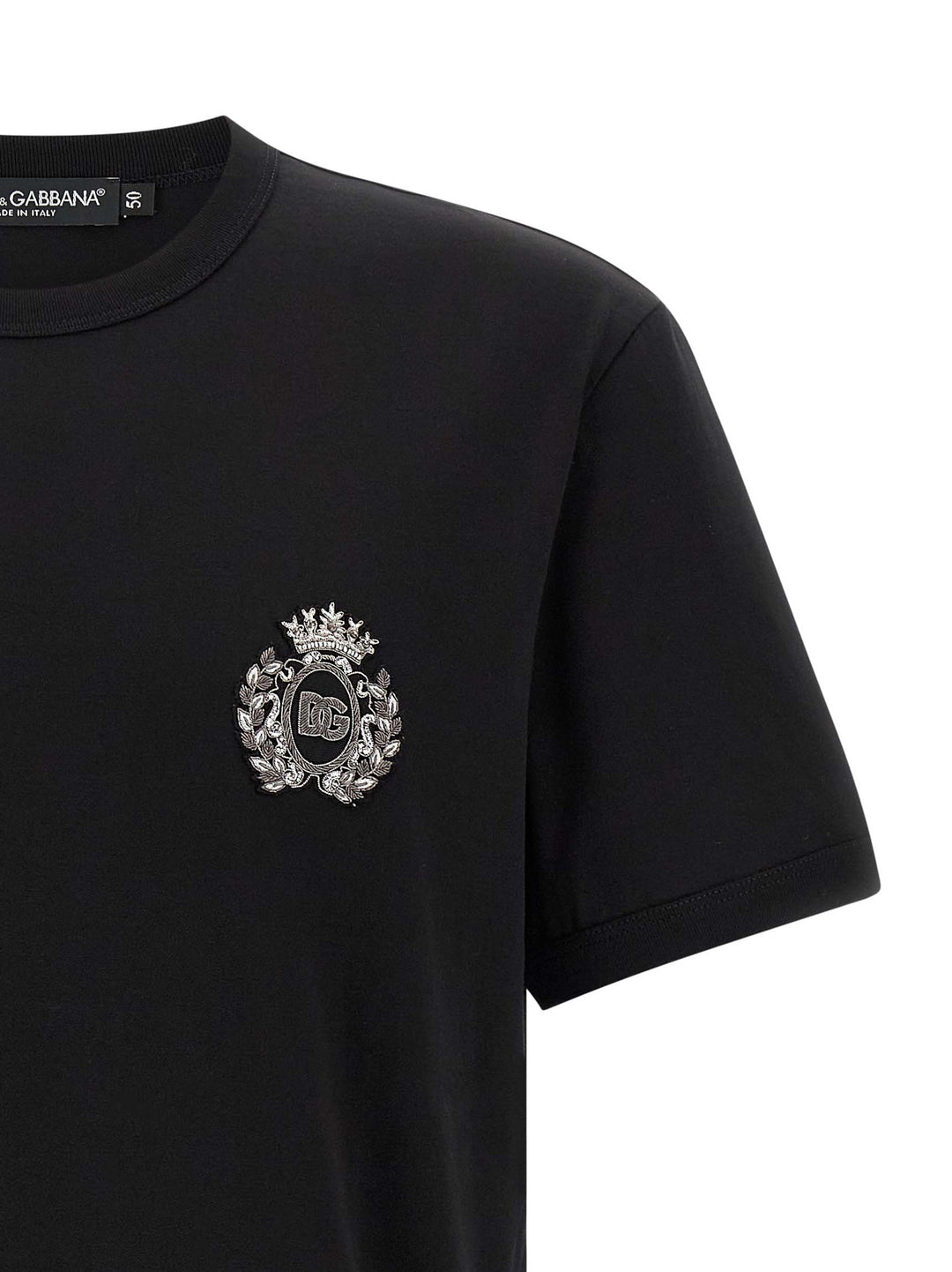 Dolce & Gabbana Black Cotton T-Shirt