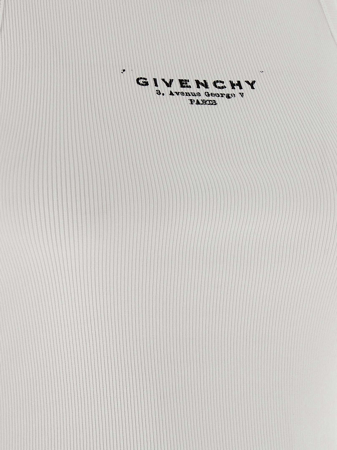 Givenchy White Cotton Sleeveles T-Shirt