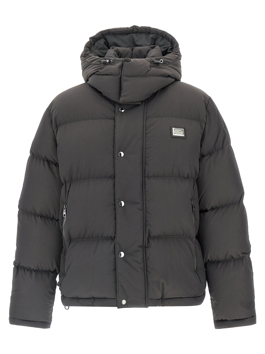 Dolce & Gabbana Gray Polyamide Full-Length Jacket