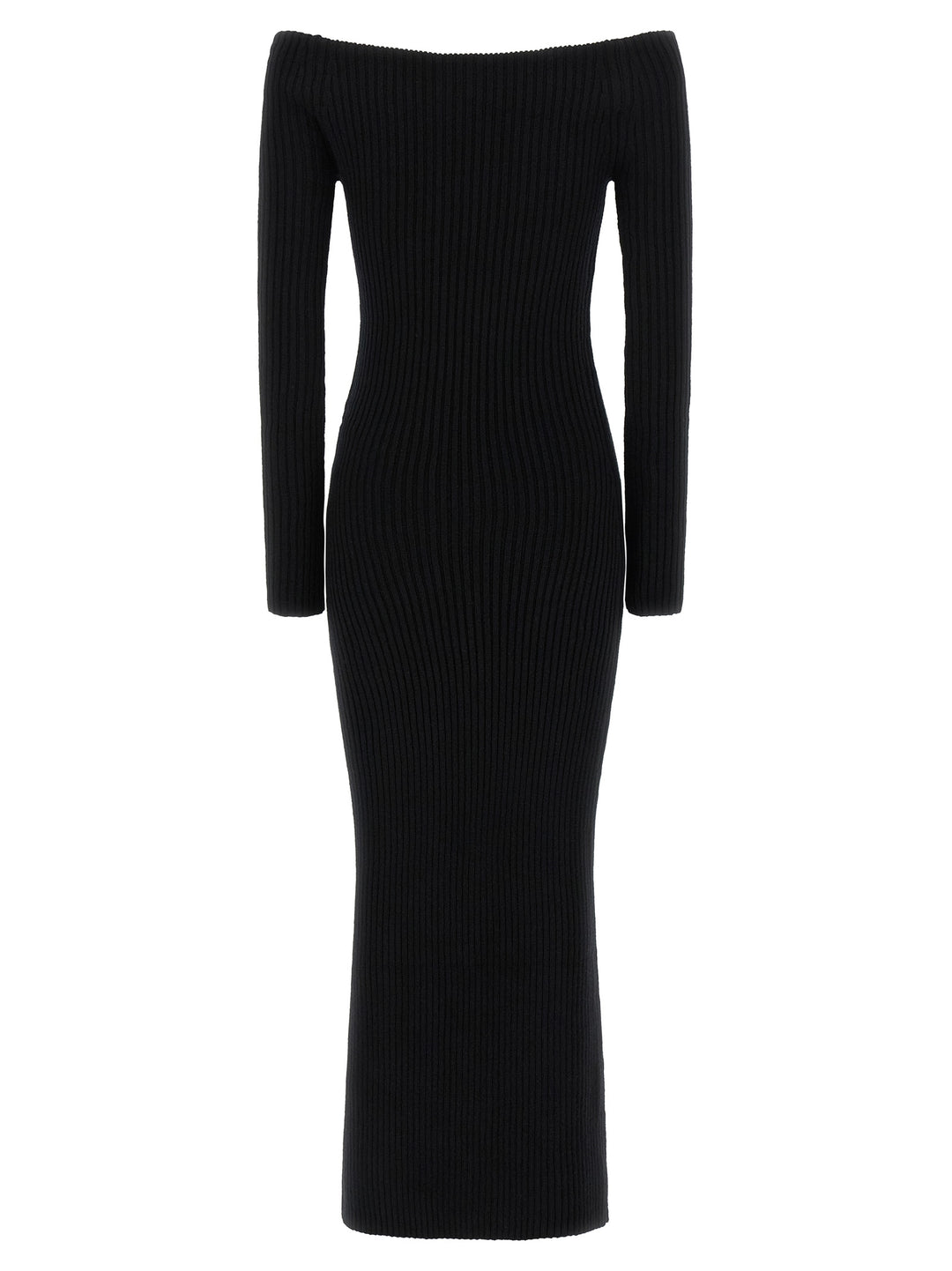 Max Mara Black Wool Long Dress
