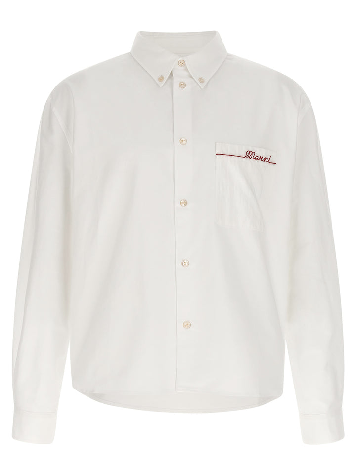 Marni White Cotton Blouse