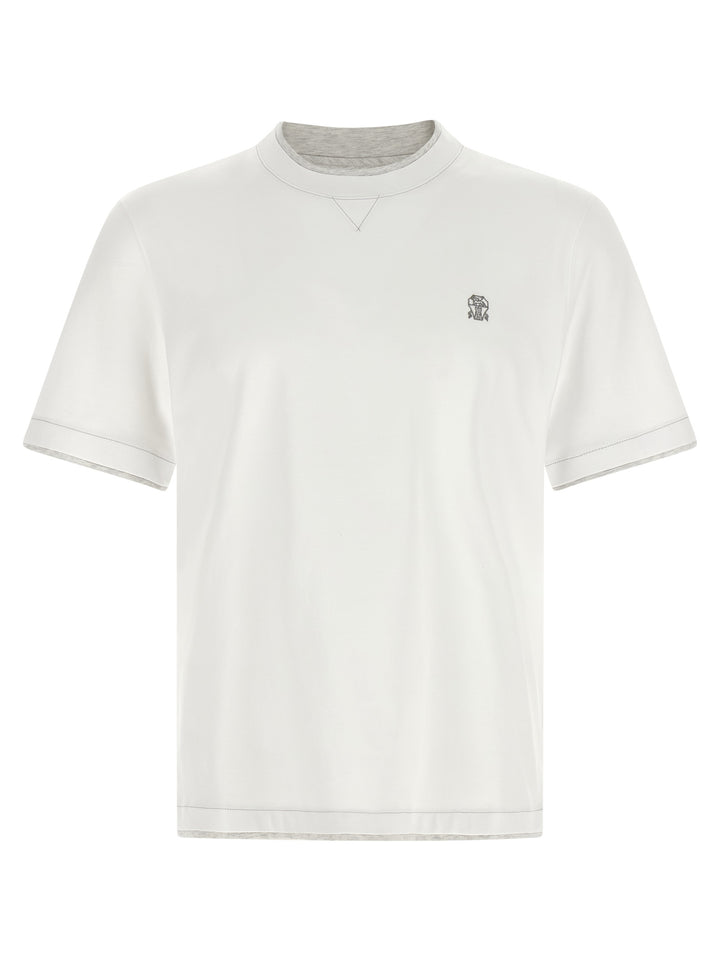 Brunello Cucinelli White Cotton T-Shirt