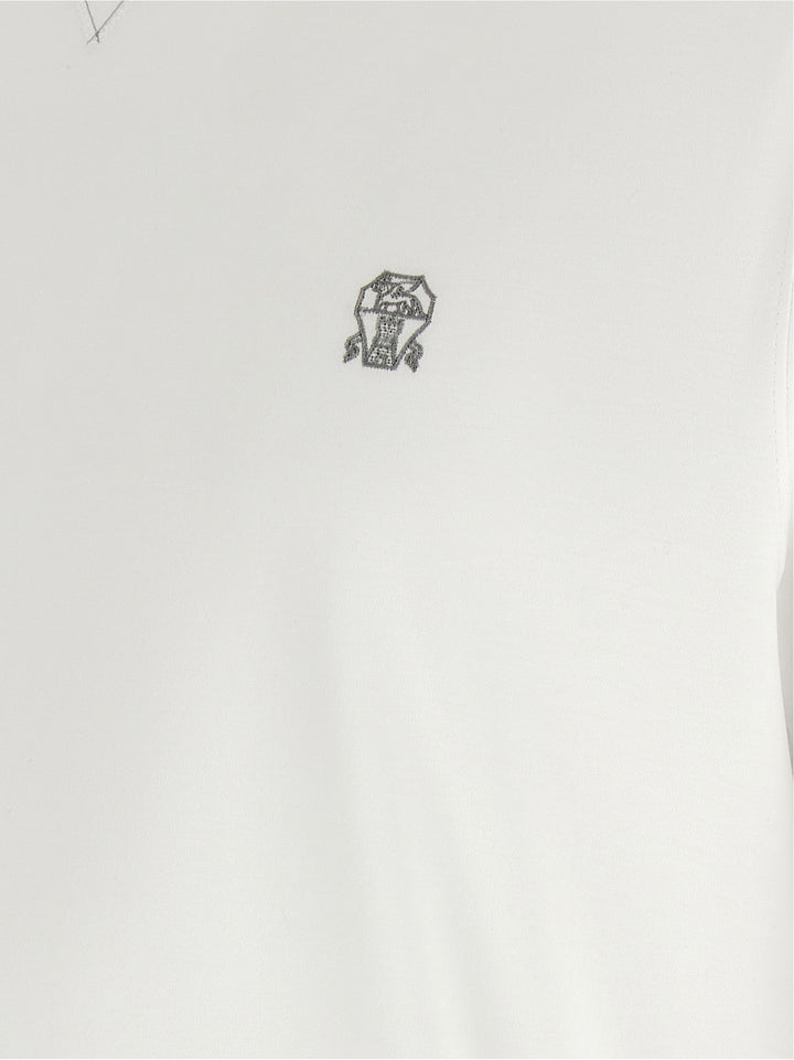 Brunello Cucinelli White Cotton T-Shirt