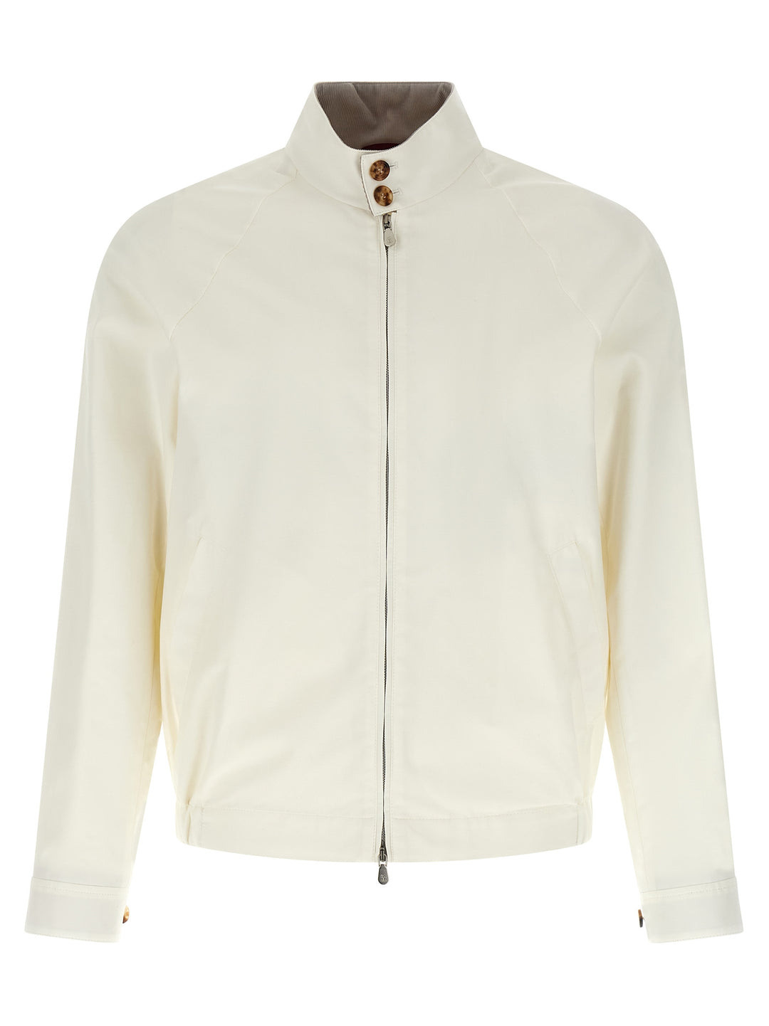 Brunello Cucinelli White Cotton Full-Length Jacket