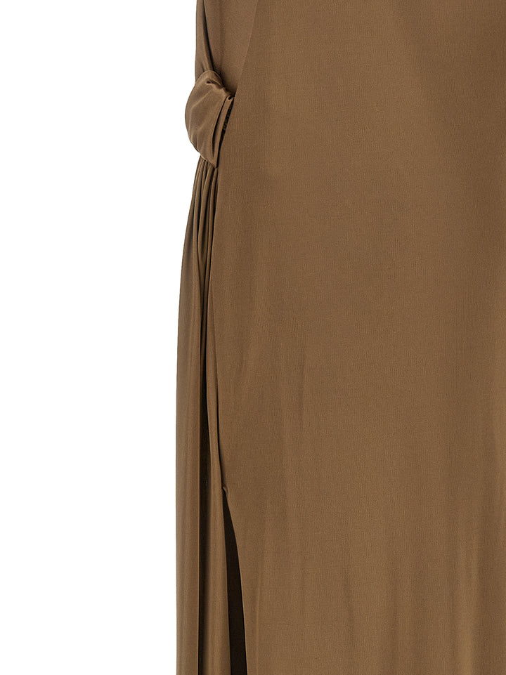 Elisabetta Franchi Beige Viscose Long Dress