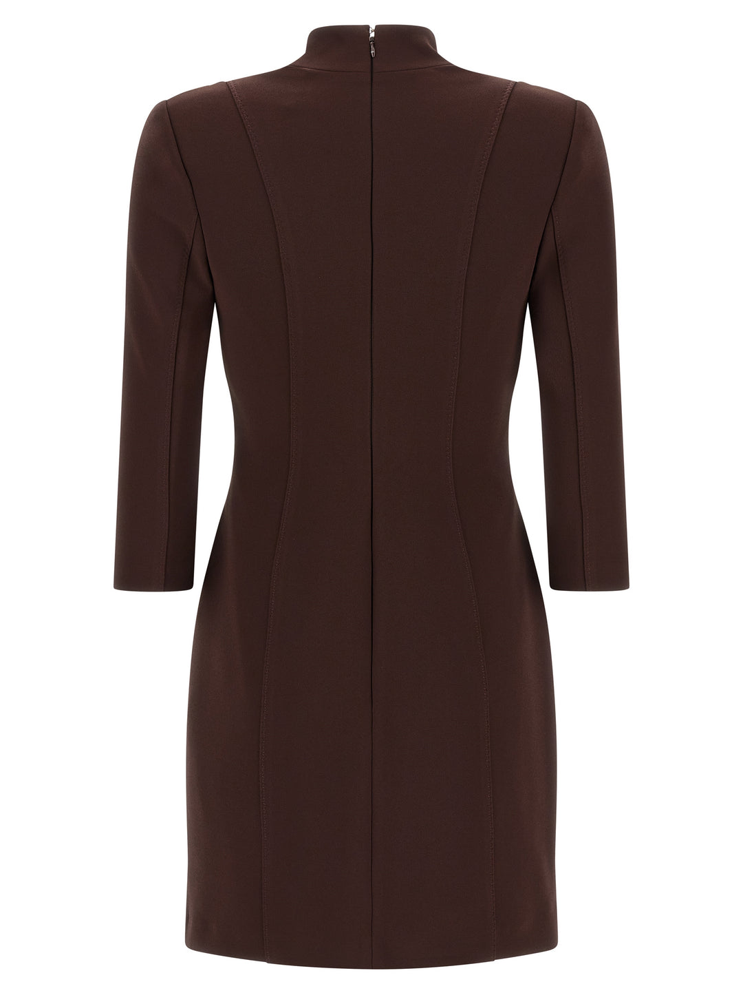 Elisabetta Franchi Brown Polyester Short Dress