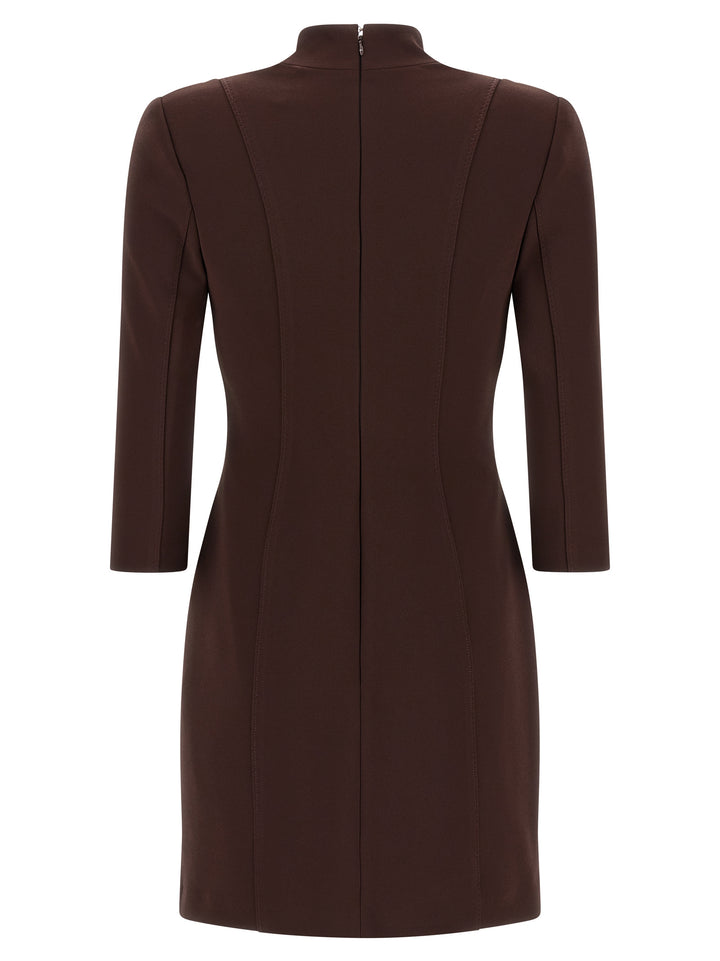 Elisabetta Franchi Brown Polyester Short Dress