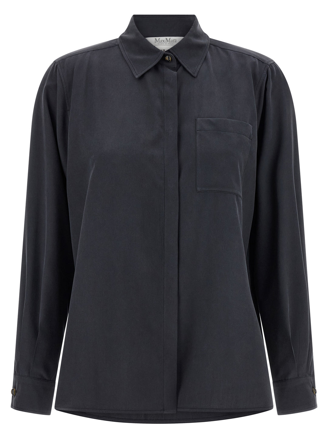 Max Mara Gray Silk Blouse