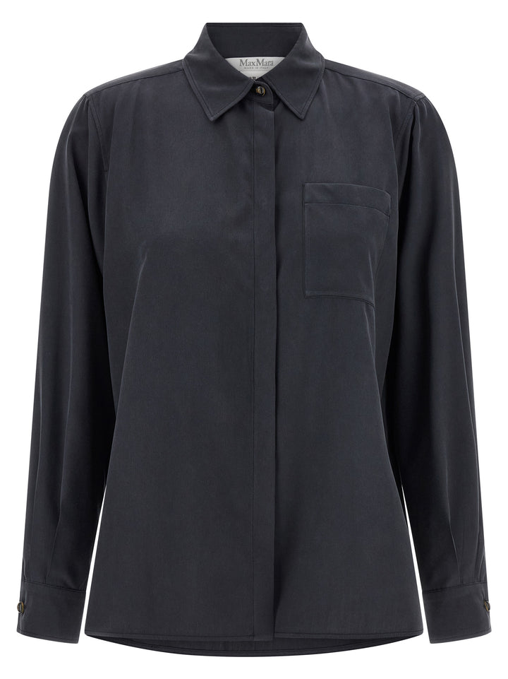 Max Mara Gray Silk Blouse