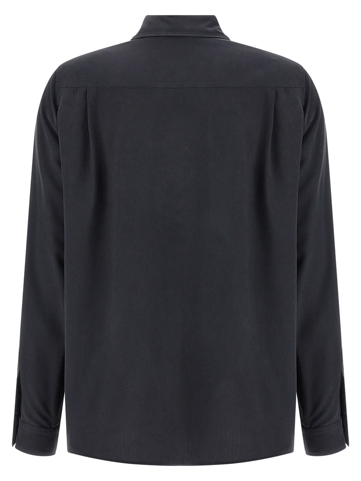 Max Mara Gray Silk Blouse